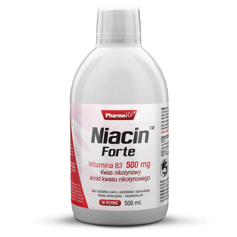 Vitamin B3 Niacin Niacin FORTE Nicotinsäureamid Nicotinsäure 500mg 500ml PHARMOVIT