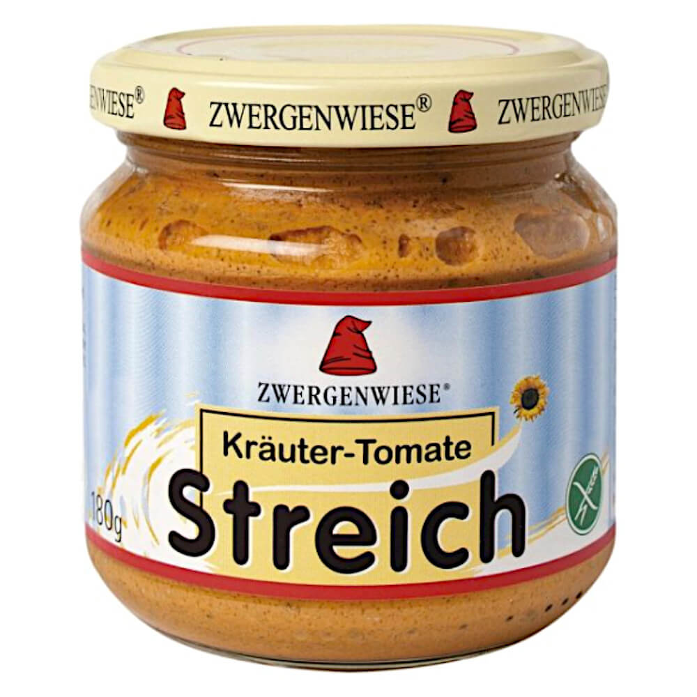 Sonnenblumenpaste mit Kräutern und Tomaten glutenfrei BIO 180 g - ZWERGENWIESE