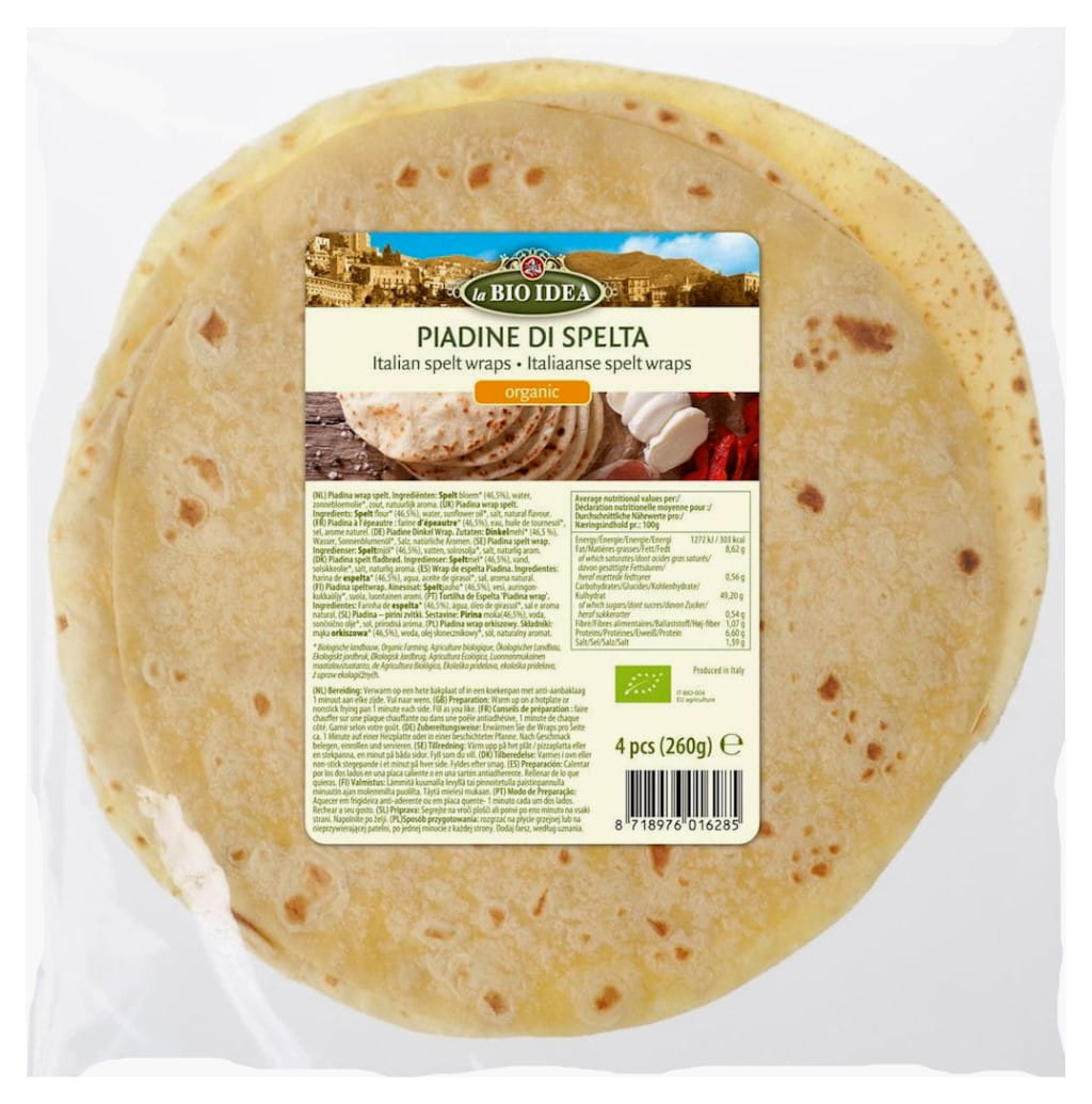 Dinkel Tortilla Piadina BIO 260 g - LA BIO IDEA