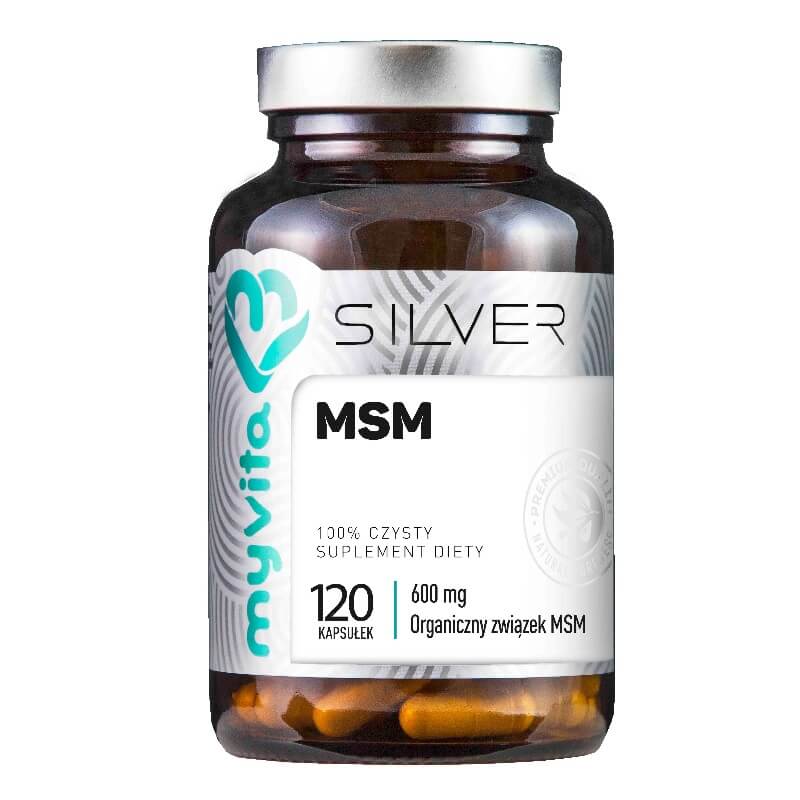 MSM organische Verbindung MSM 600mg 120 Kapseln MYVITA SILVER PURE