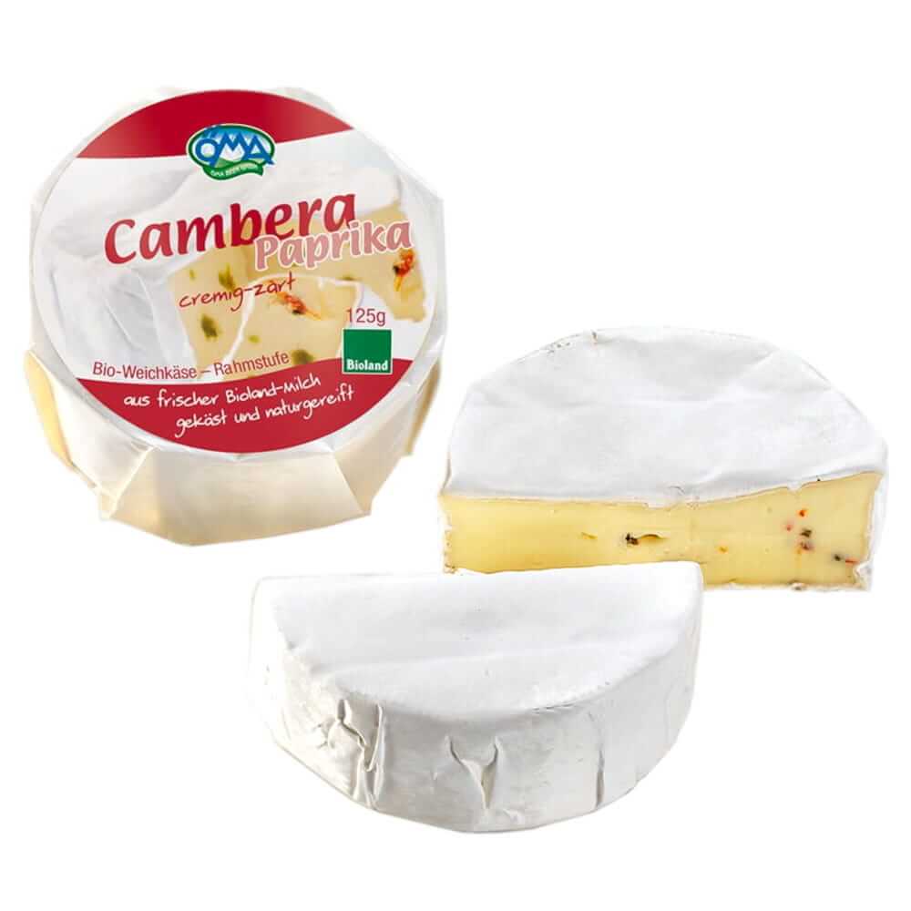 Weicher Blauschimmelkäse Cambera mit Paprika BIO 125 g - OMA