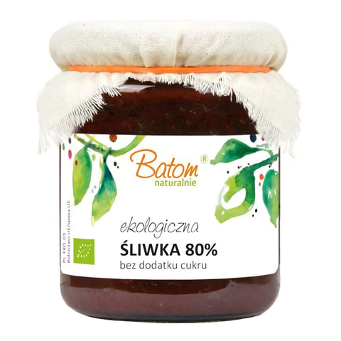 Zwetschgenmarmelade ohne Zucker BIO 260 g - BATOM