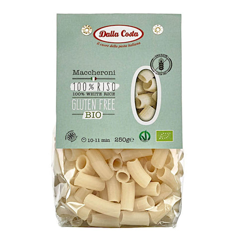 Weiße Maccheroni-Reisnudeln glutenfrei BIO 250 g - DALLA COSTA