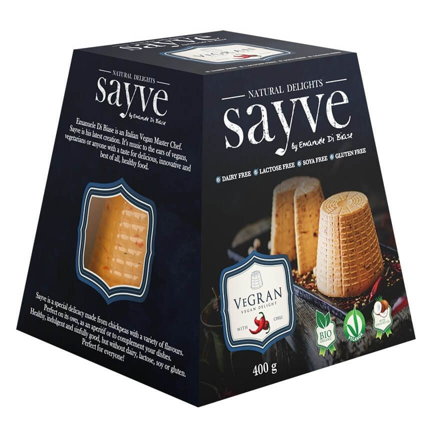 Veganes Produkt mit Kichererbsen und Chili, laktosefrei glutenfrei BIO 400 g - SAYVE