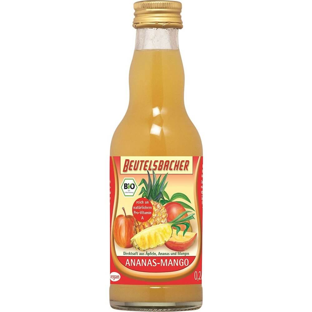 Apfel - Ananassaft - Mango BIO 200 ml - BEUTELSBACHER