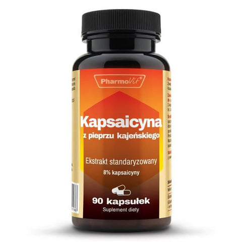 Capsaicin aus Cayennepfeffer standardisierter Extrakt 8% Capsicin 400mg 90 Kapseln PHARMOVIT