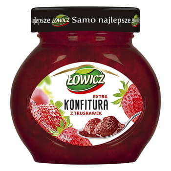 Extra Erdbeermarmelade mit reduziertem Zuckergehalt Łowicz 240g