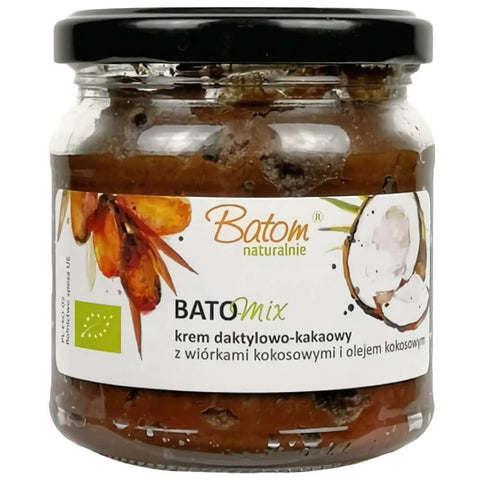 Dattel- und Kakaocreme mit Kokosraspeln BIO 200 g - BATOM