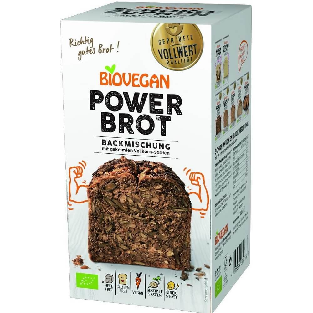 Power Brotbackmischung glutenfrei BIO 350 g - BIO VEGAN