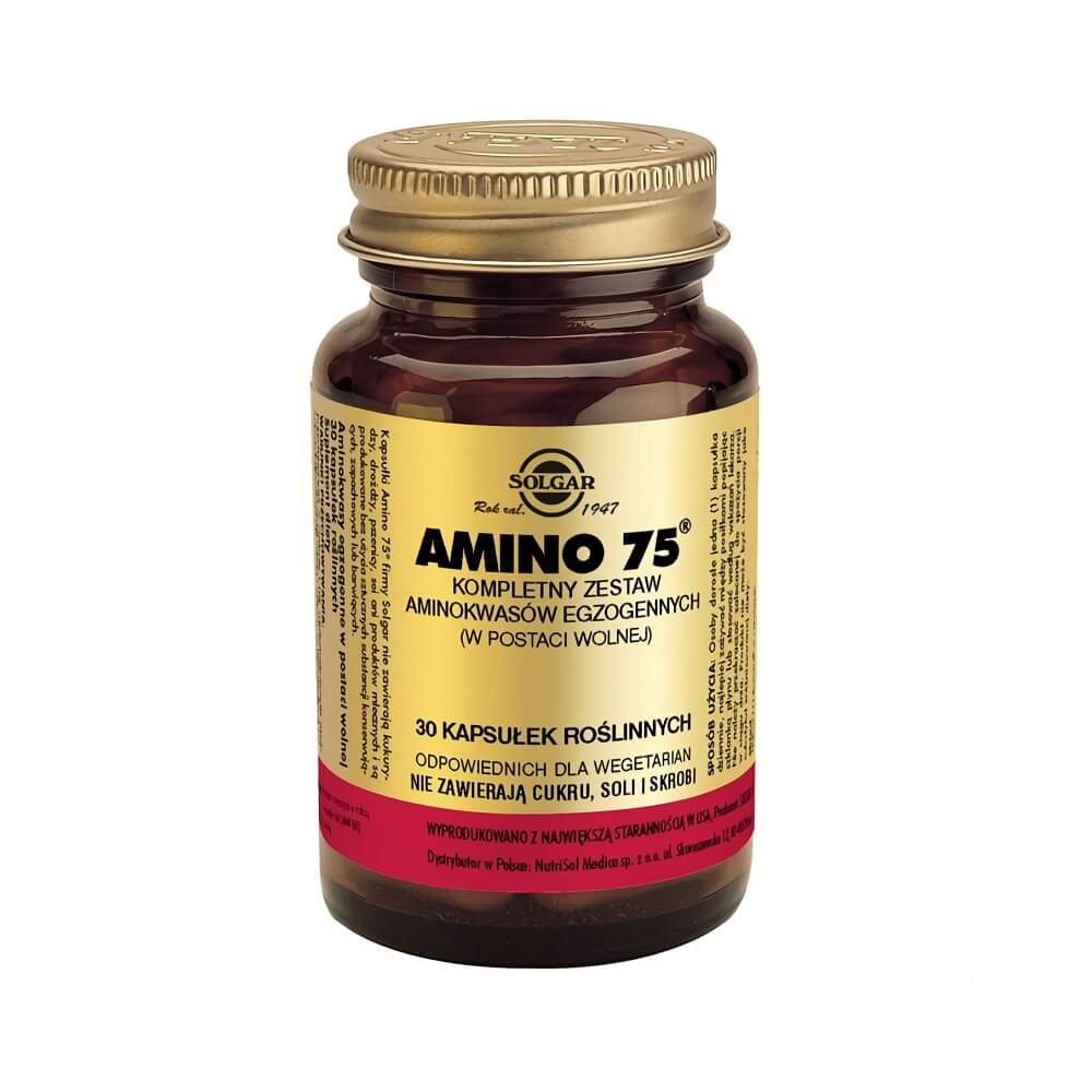 Amino 75 kompletter Satz essentieller Aminosäuren 30 Kapseln SOLGAR