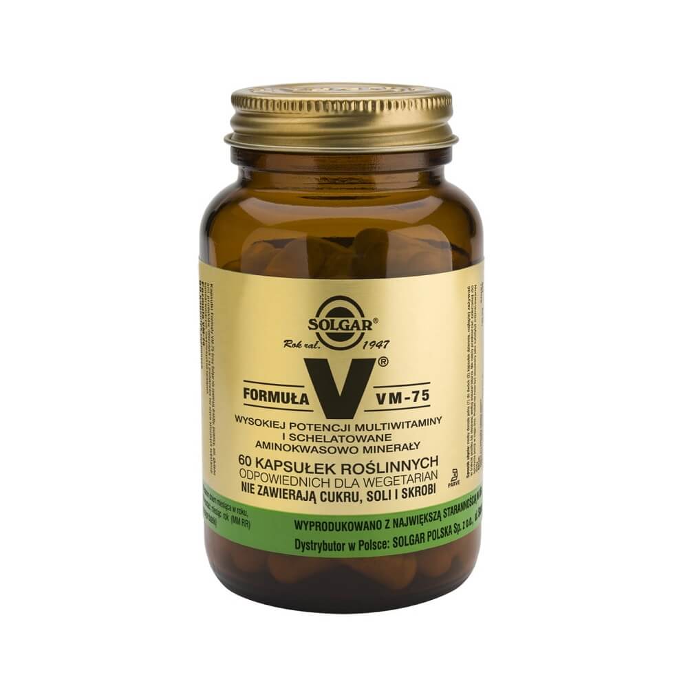 Formula v vm - 75 hochwirksame Multivitamine und Chelat-Aminosäuremineralien 60 Tabletten SOLGAR