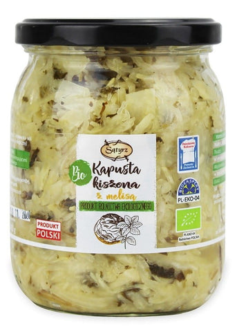 Sauerkraut mit Zitronenmelisse BIO 450 g - SĄTYRZ