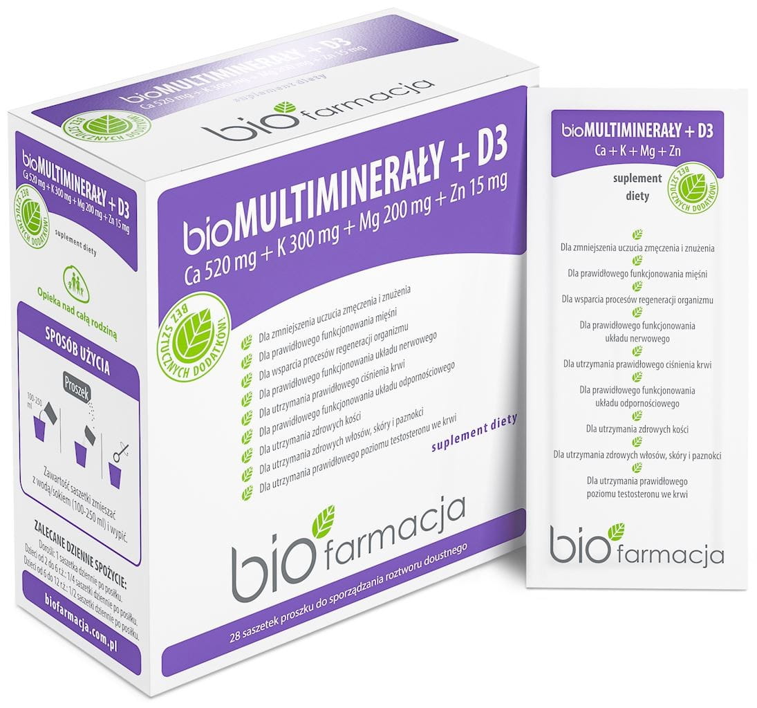 Multimineralien mit Vitamin D3 28 Beutel - BIOPHARMATION