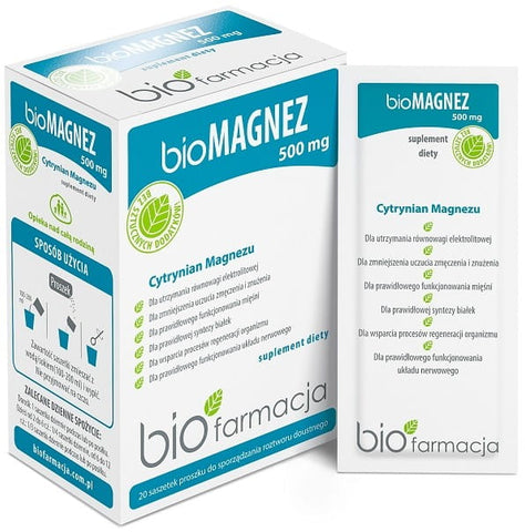 Magnesium 500 MG 20 Beutel - BIOPHARMATION