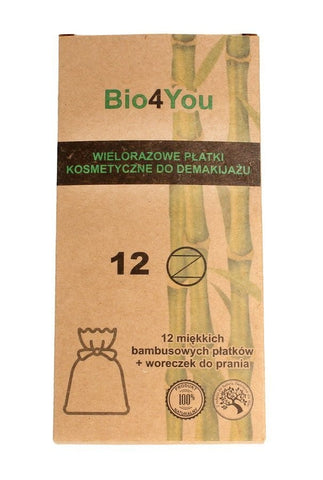 Wiederverwendbare Bambuspads 12 Stück + Waschbeutel - BIO4YOU