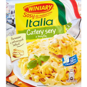 Italia Pastasauce vier Käsesorten mit Basilikum Winiary 37g