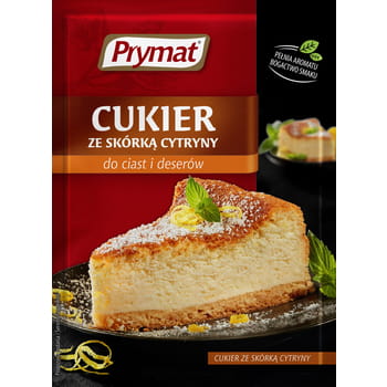 Zucker mit Zitronenschale für Kuchen und Desserts Prymat 15g