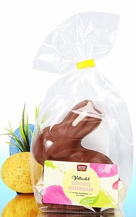 Milchschokoladen-Osterhase mit Dekoration BIO 60 g ROSENGARTEN