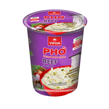 Pho-Suppe mit Reisnudeln, gewürzt mit Rindfleisch Vifon 60g