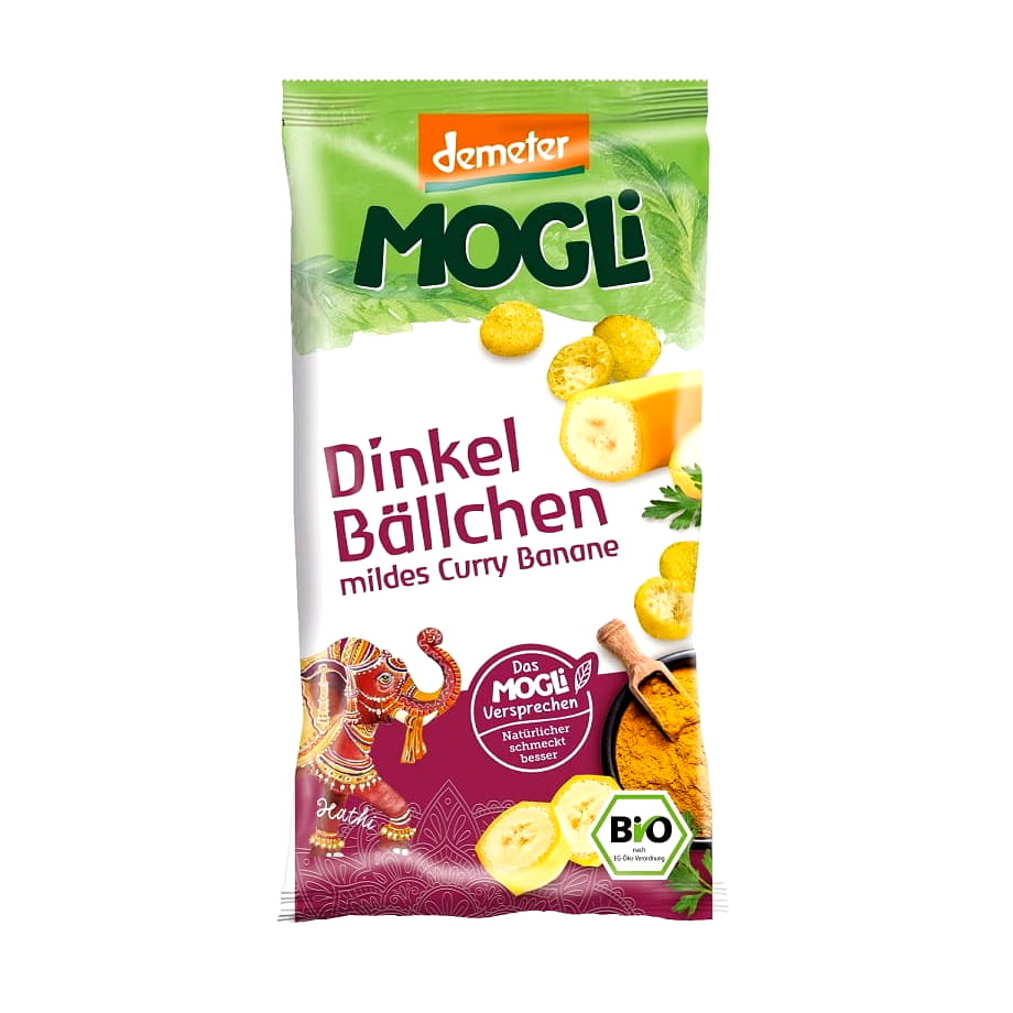 Bananen-Dinkel-Chips mit Curry demeter BIO 40 g - MÖGLICH