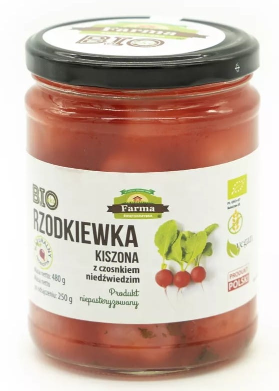 Eingelegter Rettich mit Bärlauch glutenfrei BIO 480 g (250 g) - FARMA ŚWIĘTOKRZYSKA