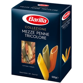 Mezze Penne tricolore Barilla 500g