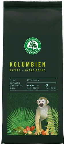 Arabica Kolumbien Kaffeebohnen BIO 250 g - LEBENSBAUM