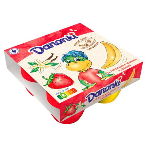 Danonki Mega Erdbeere, Vanille, Banane 4x90g