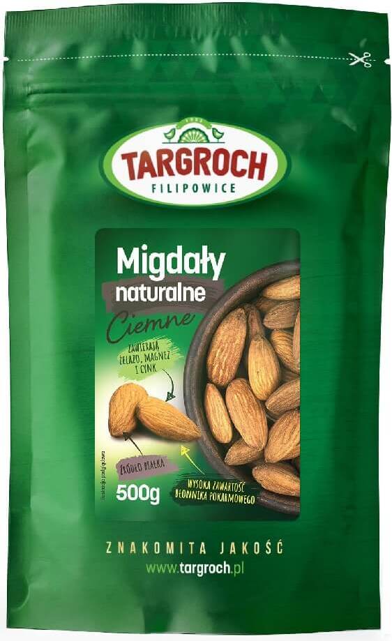 Natürliche dunkle Mandeln 500g TARGROCH