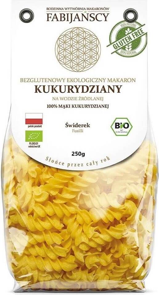 Nudeln (Mais), Fusilli glutenfrei BIO 250 g - FABIJAŃSCY