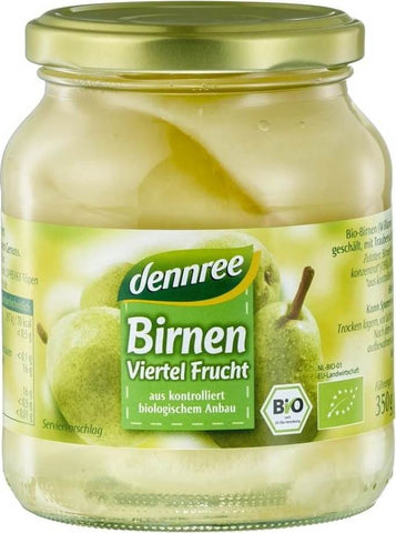 Williams Birnen in Salzlake vierteln BIO 350 g - DENNREE