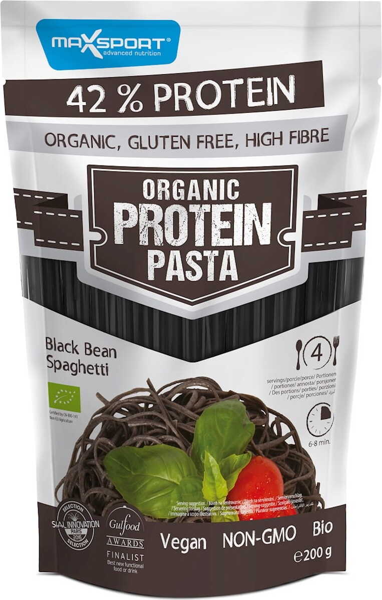 Pasta (schwarze Bohnen) glutenfreie Spaghetti BIO 200 g - MAXSPORT