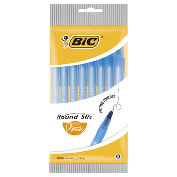 BIC Kugelschreiber blau Round Stick 8 Stk.