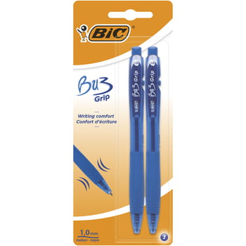 Kugelschreiber BIC blau Automatik Blister BU3 Grip 2St.