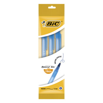 BIC Kugelschreiber blau Round Stick Classic 3 Stk