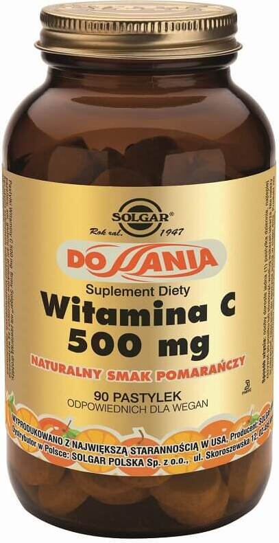 Vitamin C 500 mg natürliches Orangenaroma 90 SOLGAR Lutschtabletten