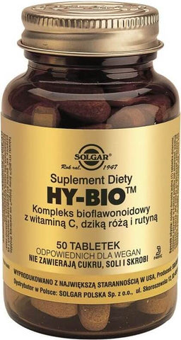 Hy - BIO Bioflavonoid Komplex mit Vitamin C Wildrose und Routine 50 SOLGAR Tabletten