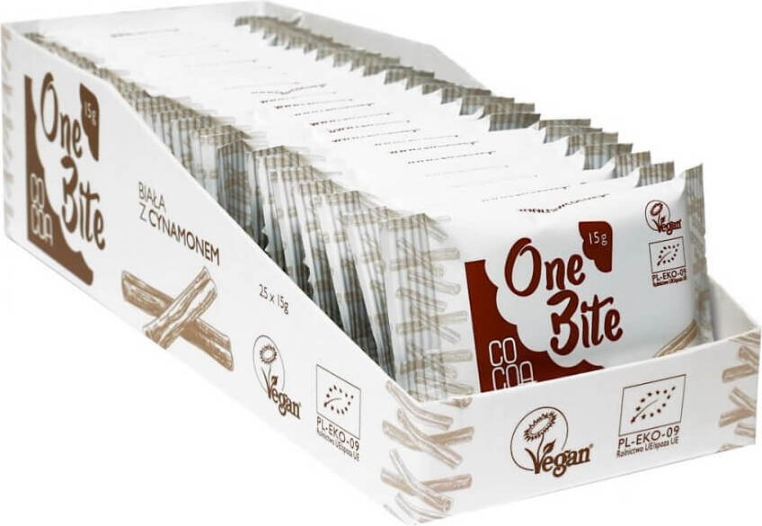 One Bite BIO 15 g weißer Teller mit Zimt - KAKAO