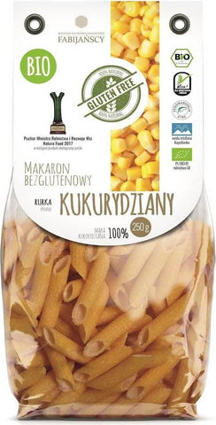 Maisnudeln Penne Tube glutenfrei BIO 250 g FABIJAŃSCY