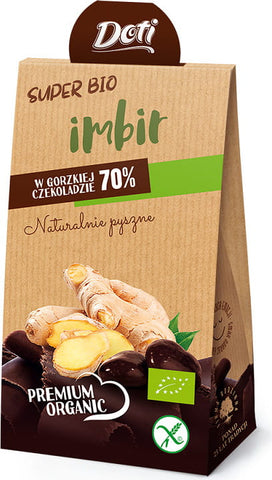 Zartbitterschokolade Ingwer glutenfrei BIO 50 g - DOTI