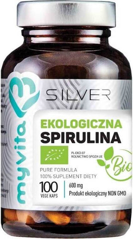 Spirulina BIO 600mg 100 Kapseln MYVITA SILBER PURE