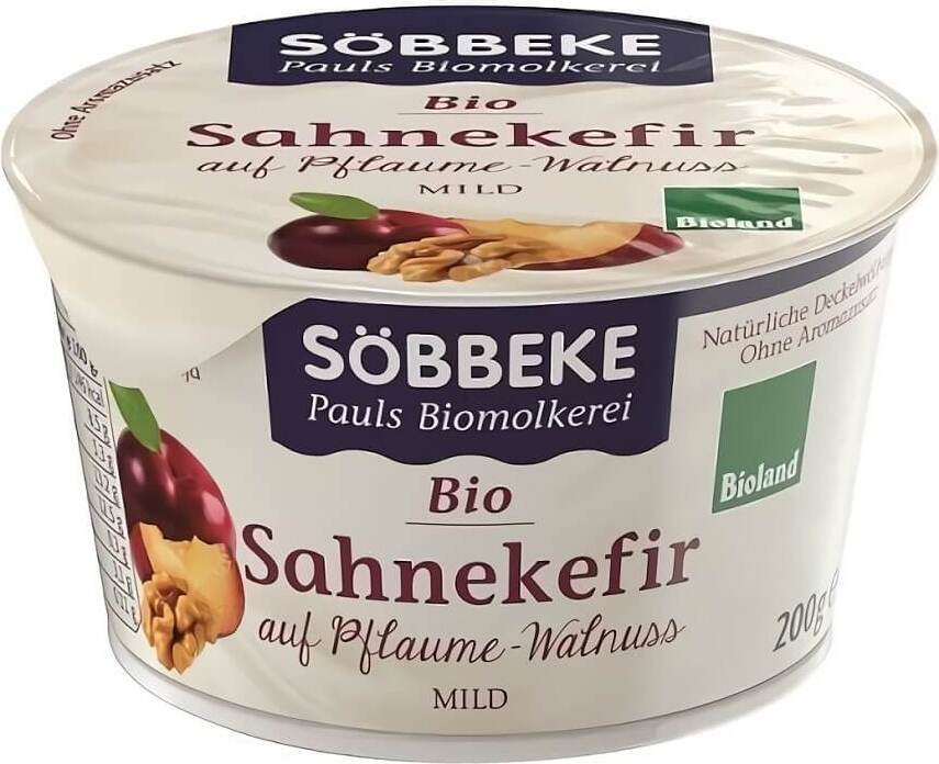 Cremiger Kefir Pflaume - Walnuss BIO 200 g - SOBBEKE