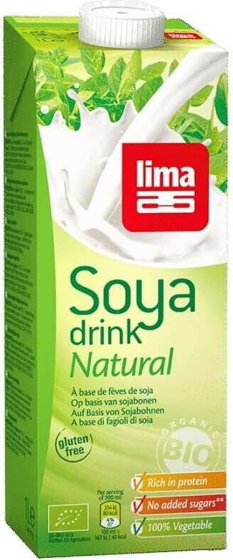 Glutenfreies Sojagetränk BIO 1000 ml - LIMA