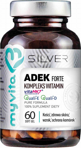 Vitamine ADEK FORTE Komplex aus 60 MYVITA SILVER PURE Kapseln