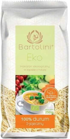 Hartweizennudeln 2 - Eierstücke, mittel BIO 250 g BARTOLINI