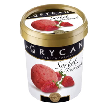 Grycan gefrorenes Erdbeersorbet Familieneis 500 ml