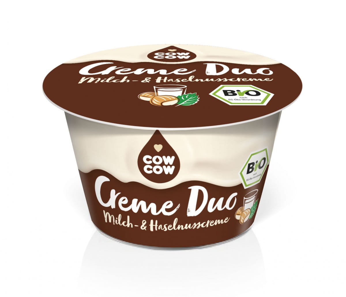 Milchdessert mit Kakao-Nuss-Sauce BIO 125 g - COW COW