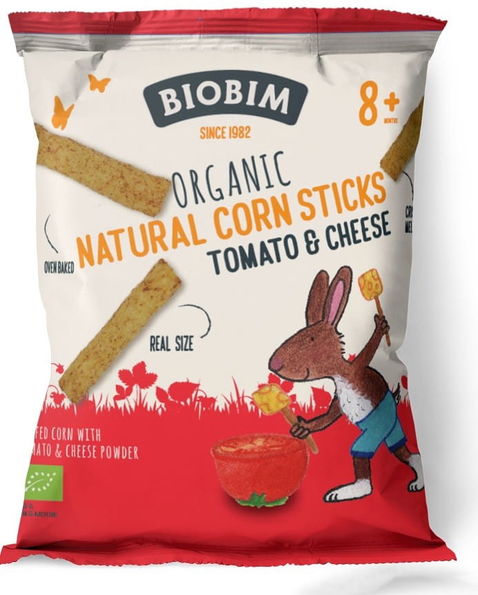 8 mc Maischips mit Käse- und Tomatengeschmack mit Vitamin B1 BIO 25 g - BIOBIM