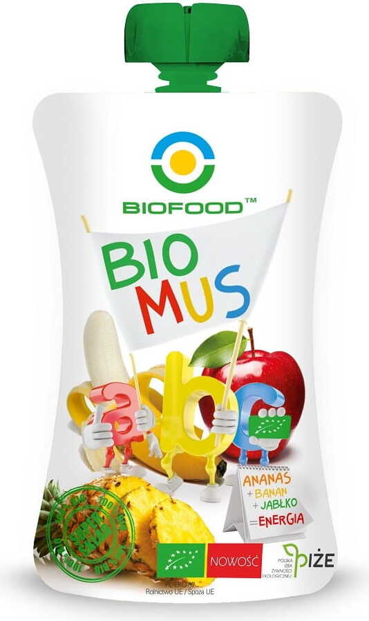 Ananas-, Bananen- und Apfelmousse BIO 90 g - BIO LEBENSMITTEL