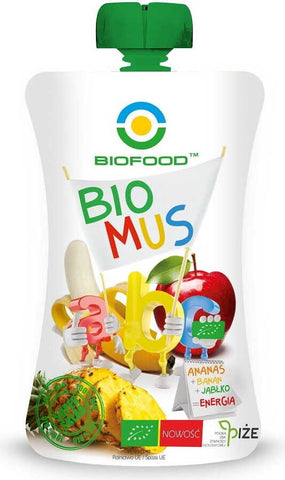 Ananas-, Bananen- und Apfelmousse BIO 90 g - BIO LEBENSMITTEL